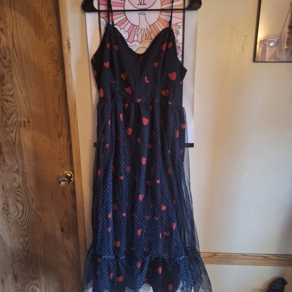 Heart Print Dress - Picture 1 of 4